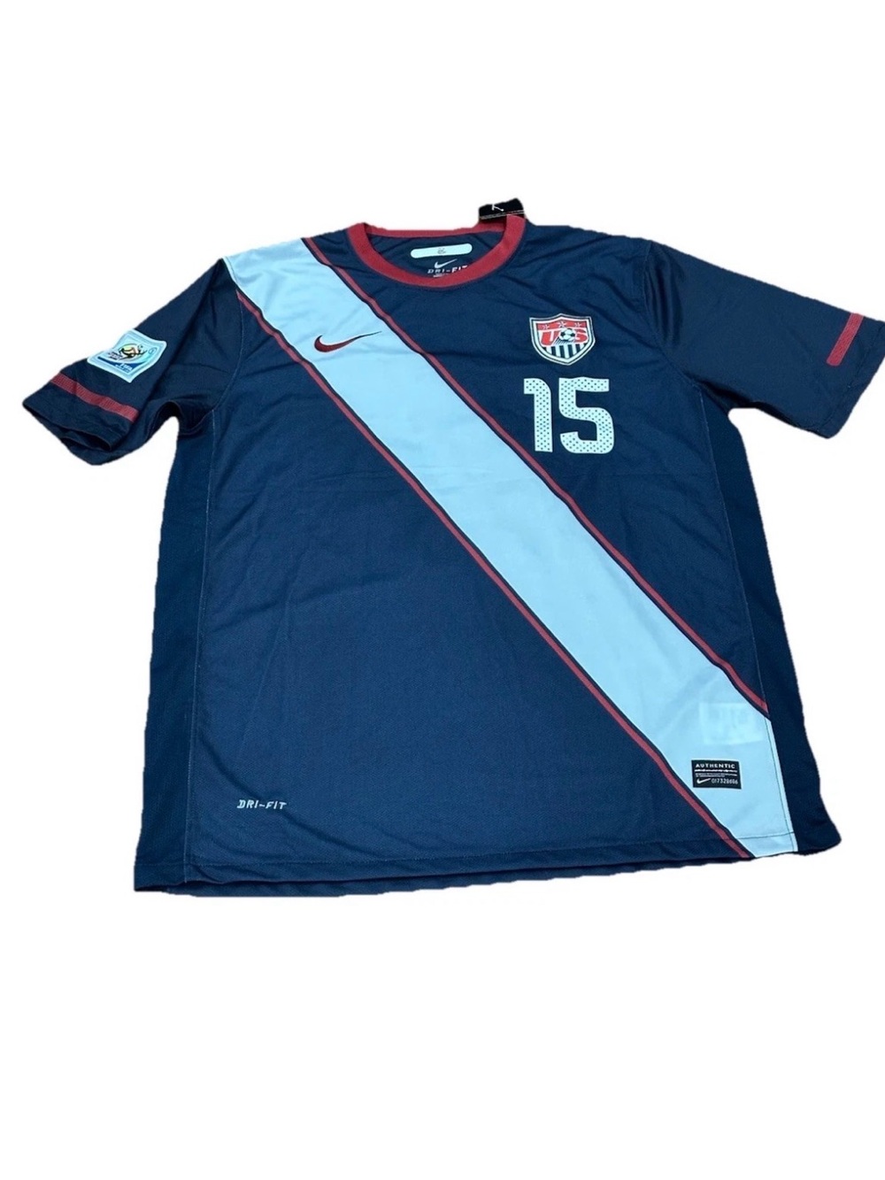 Nike USA US Soccer 2010 World Cup Away Pause #15 Size XXL